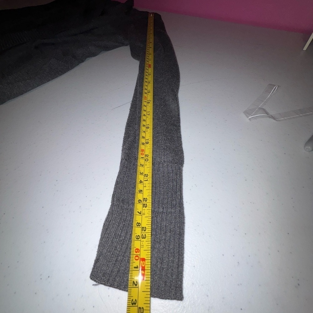 Say What? Heather Gray Ribbed Cardigan - Picture 6 of 8